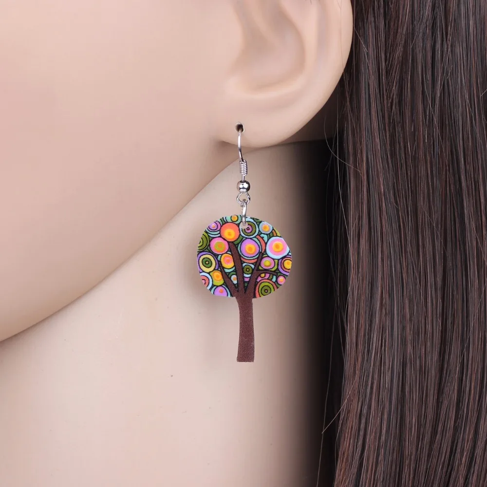 WEVENI большая длинная Новинка акриловые Висячие Подвески с растительным деревом