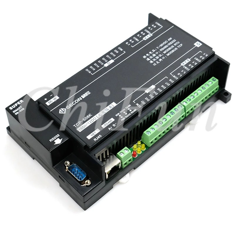 12DO выходное реле канала 16DI переключатель вход RJ45 Ethernet RS485 RS232 Modbus TCP