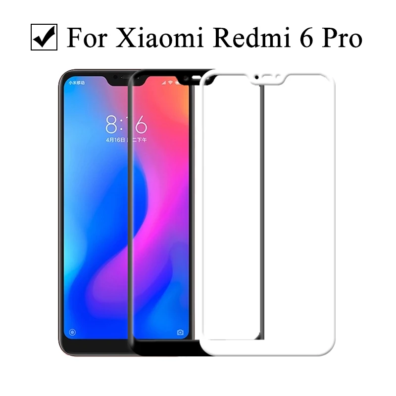 5D полное покрытие защитное стекло на redmi 6 pro для xiaomi 6pro xaomi xiomi xiami ksiomi защита экрана