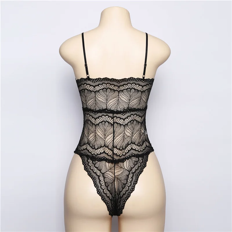 Новый прозрачный кружевной сексуальный жилет с глубоким V-образным вырезом Тедди