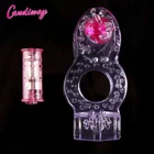 Двойное кольцо для задержки эякуляции для пар, вибрирующее кольцо, Стимулятор клитора, интимные игрушки для мужчин с более длительной эрекцией