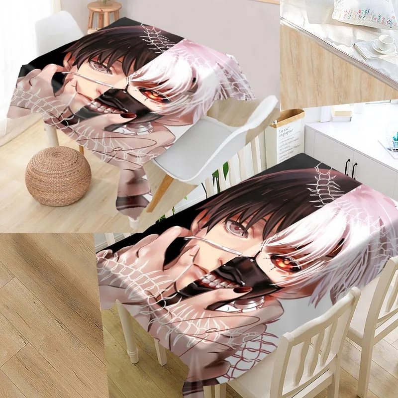 

Custom tokyo ghoul Modern Dustproof Tablecloth High Quality Print Tablecloth Everything for Home and Kitchen