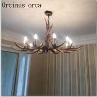american living room retro art chandelier nordic country antler chandelier clothing store villa candle lamp
