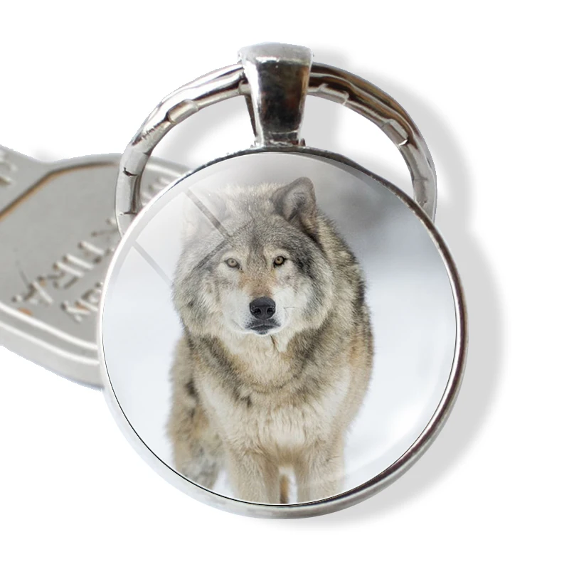 Брелок луна Wolf Moon кабошон стеклянный продукт брелок ювелирные изделия с