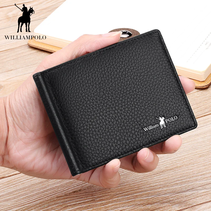 WILLIAMPOLO 2019 новый тонкий натуральная кожа мужской кошелек из воловьей кожи Обложка