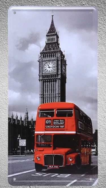 1 шт. Лондонский Биг-Бен двойной Великобритания слой красный автобус таблички