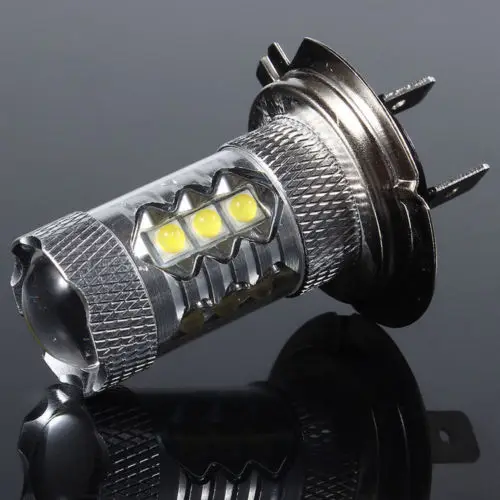 1 шт х Противотуманные фары Дневные Фары Светильник 80W H7 светодиодный лампа 16 SMD DC