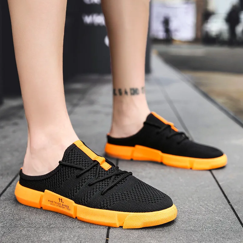 Новинка летние мужские тапочки из дышащего льна модная мужская обувь