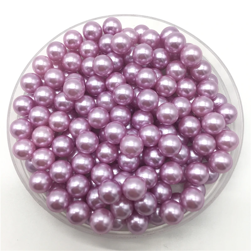 Purple 4 6 8 10 мм без отверстий ABS имитация жемчуга круглые бусины DIY браслет серьги Подвески ожерелье бусы для изготовления ювелирных изделий - Цвет: Purple