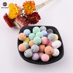 Let's make спиральные силиконовые бусины для детского прорезывателя 20 шт. 15 мм Ручная работа DIY ожерелье для матери для детского прорезывателя