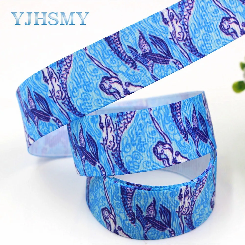 YJHSMY D-171208-448 10 ярдов 22 мм цветы напечатаны grosgrain ленты DIY ручной работы аксессуары