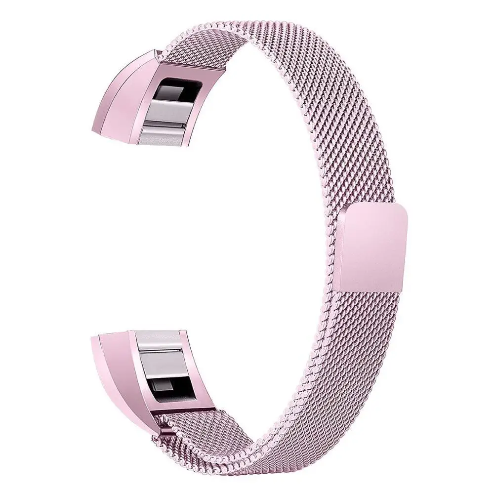 Лучшая цена Для Fitbit Alta hr/Браслеты «Alta» Замена Milanese Loop Нержавеющая сталь металлические полосы/маленький большой размер Прямая - Цвет: Light Lavender