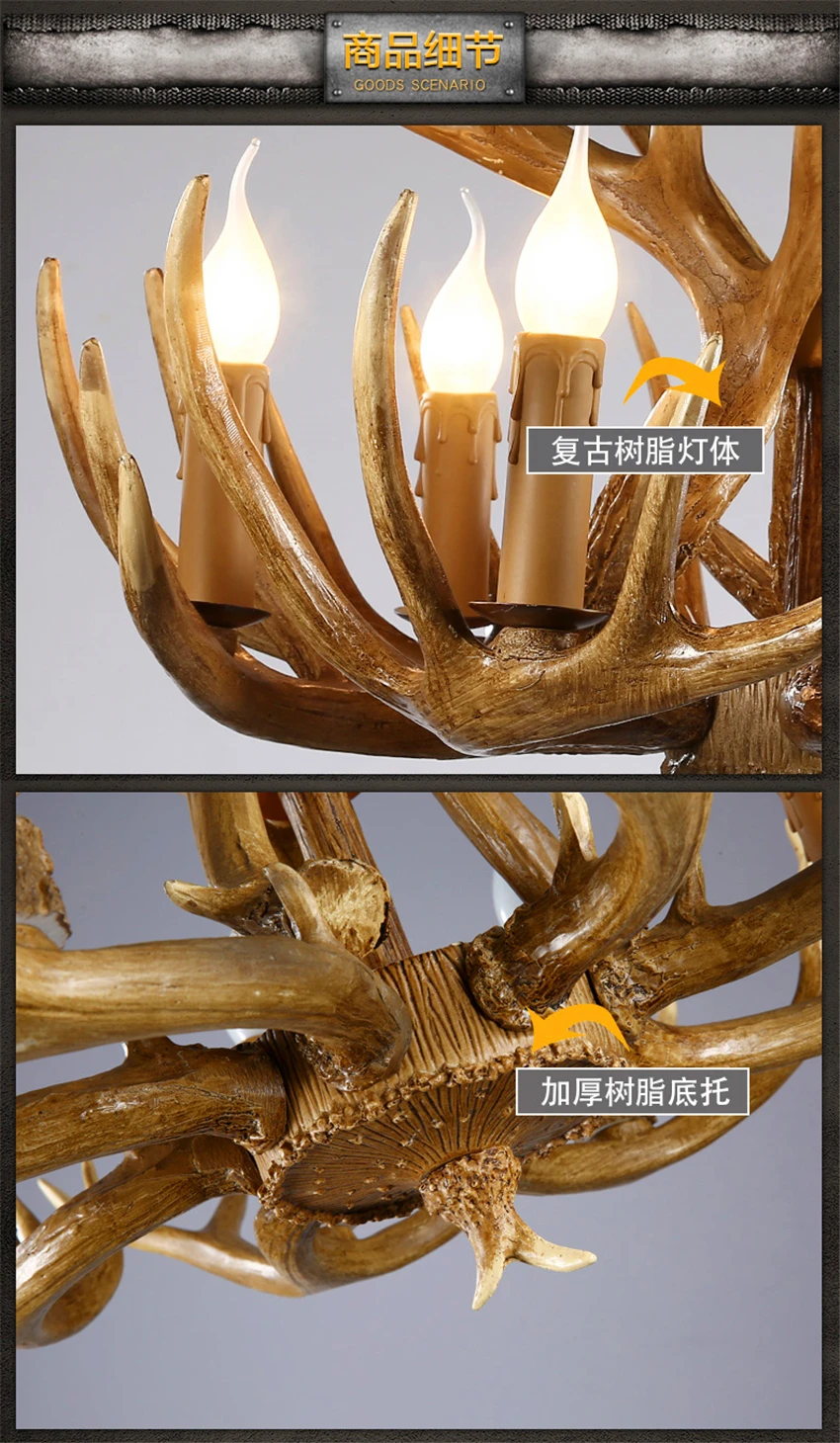 Современный светодиодный подвесной светильник Chandelire E14, подвесной светильник, промышленный светильник оленьи рога, Светильники для гостиной, кухни