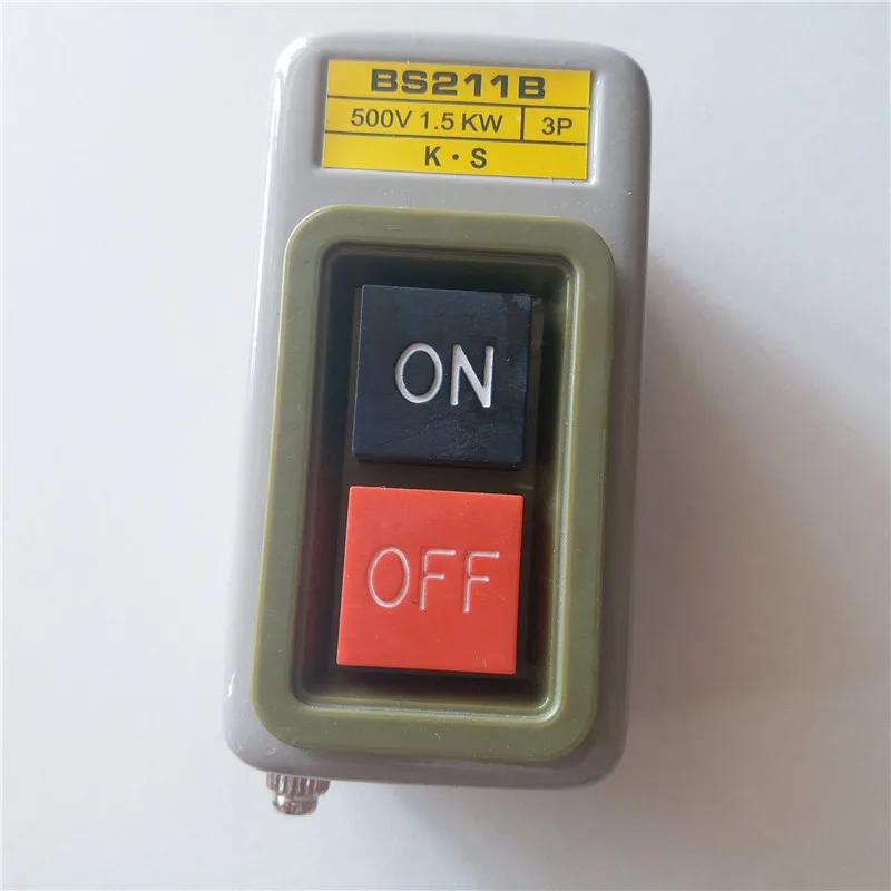 2pcs Press button switch BS211B start stop machine buckle 1.5KW | Обустройство дома