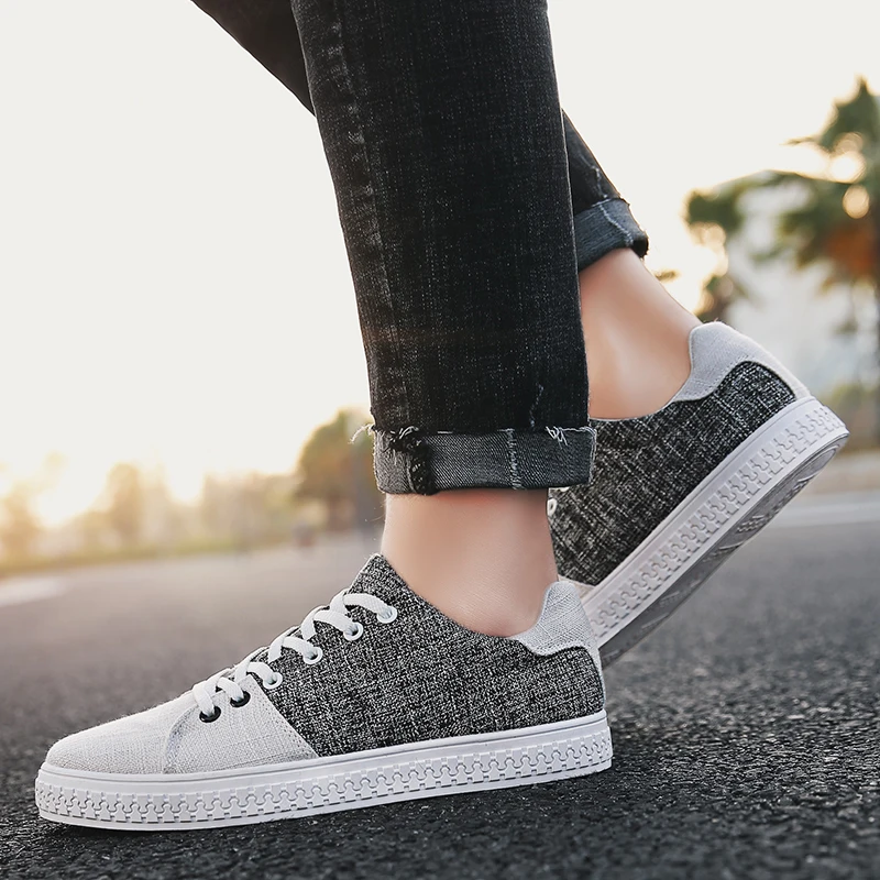 New Arrival Spring Summer Comfortable Flax Casual Shoes Men's Canvas For Male Lace-Up Brand Fashion Flats Loafers nx5 | Обувь