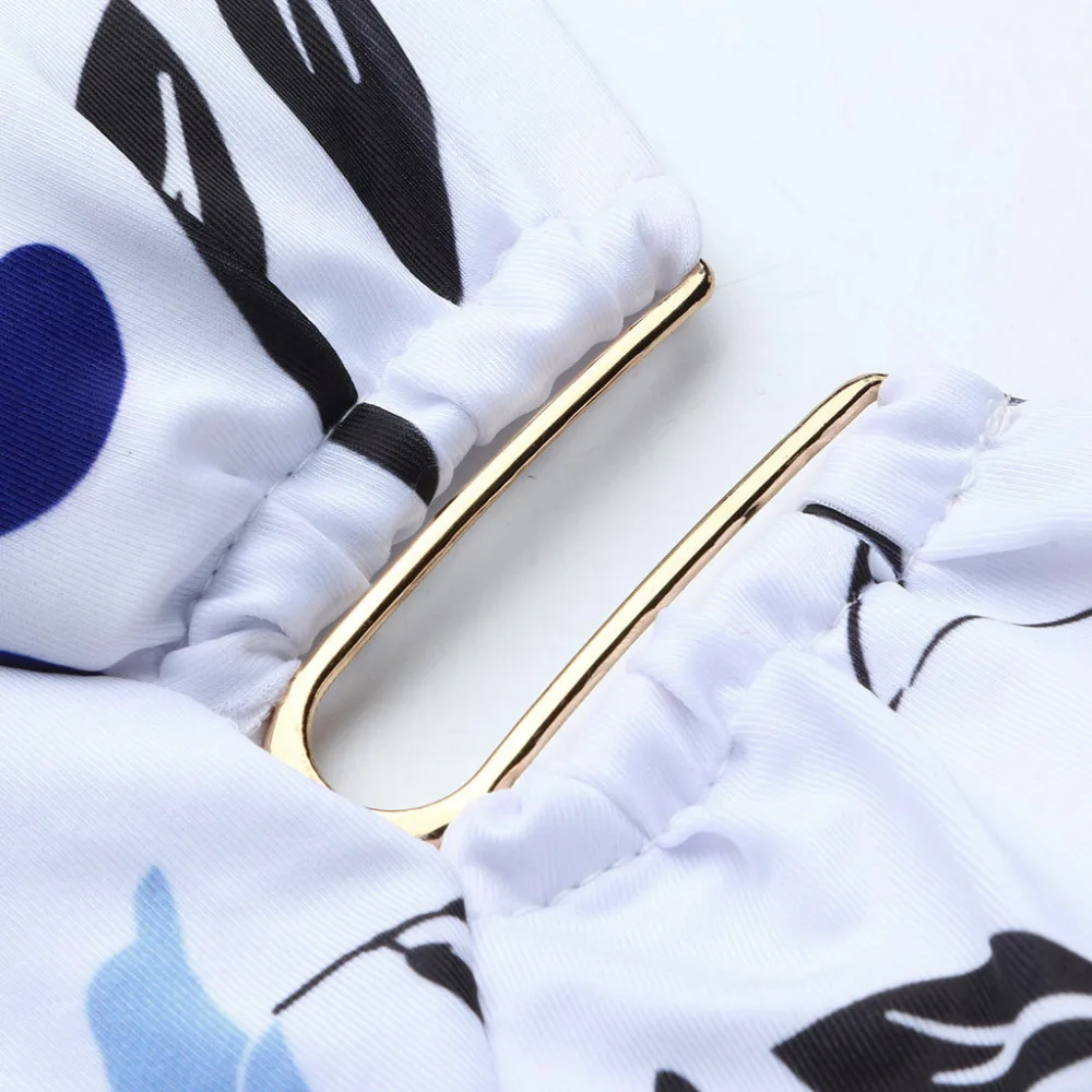 Женский купальник бикини с цветочным принтом пляжная одежда костюм для