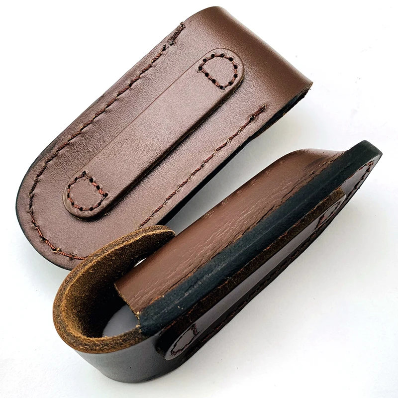 Набор складных ножей кожаный футляр чехол из воловьей кожи первый слой