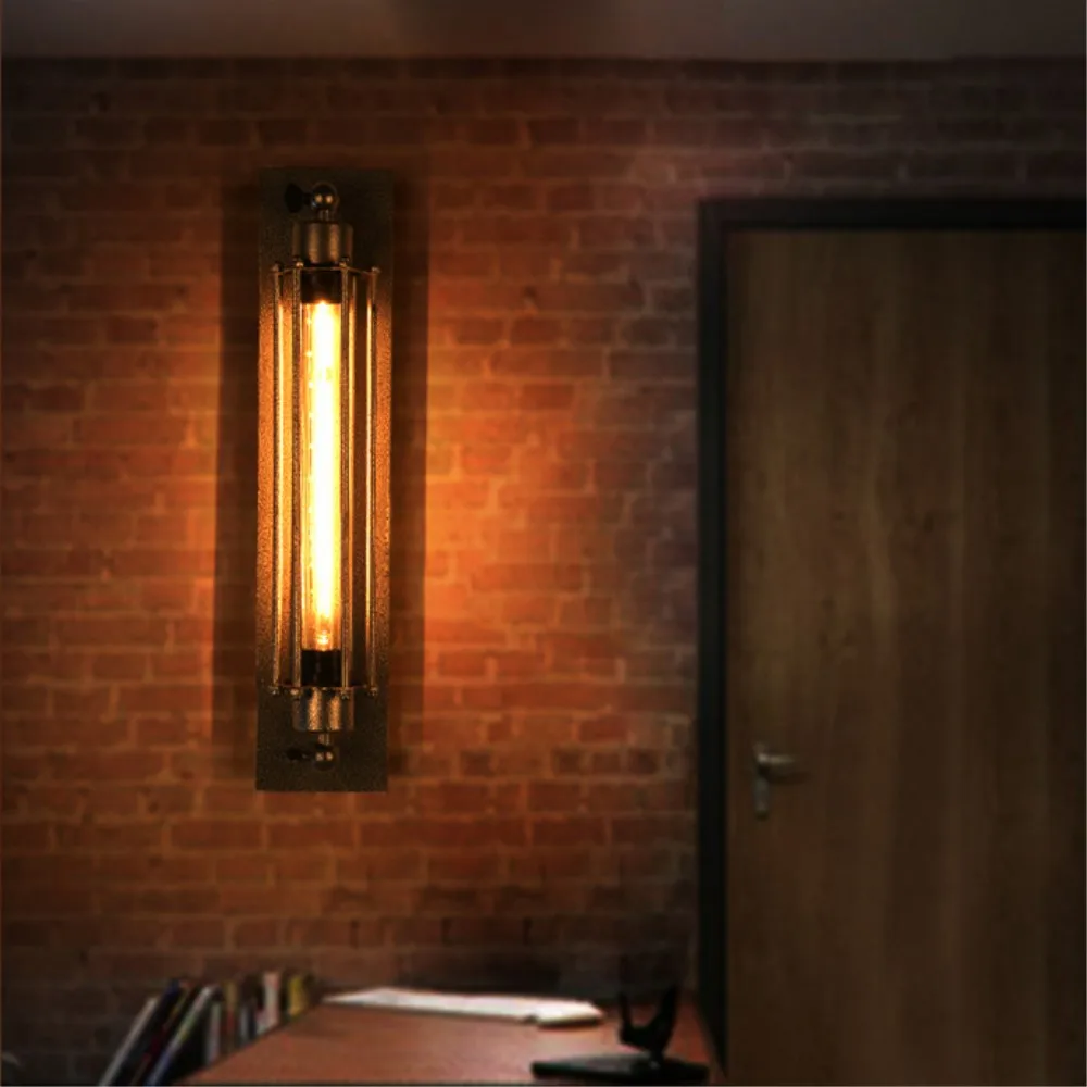 

Vintage Wall Sconces Metal LED Wall Light E27 Base Retro Loft Wall Lamp for Restaurant Aisle Cafe Living room Hallway Lighting