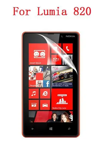 Прозрачная защитная пленка для экрана Nokia Lumia 820, прозрачная защитная пленка высокого качества + салфетка для очистки