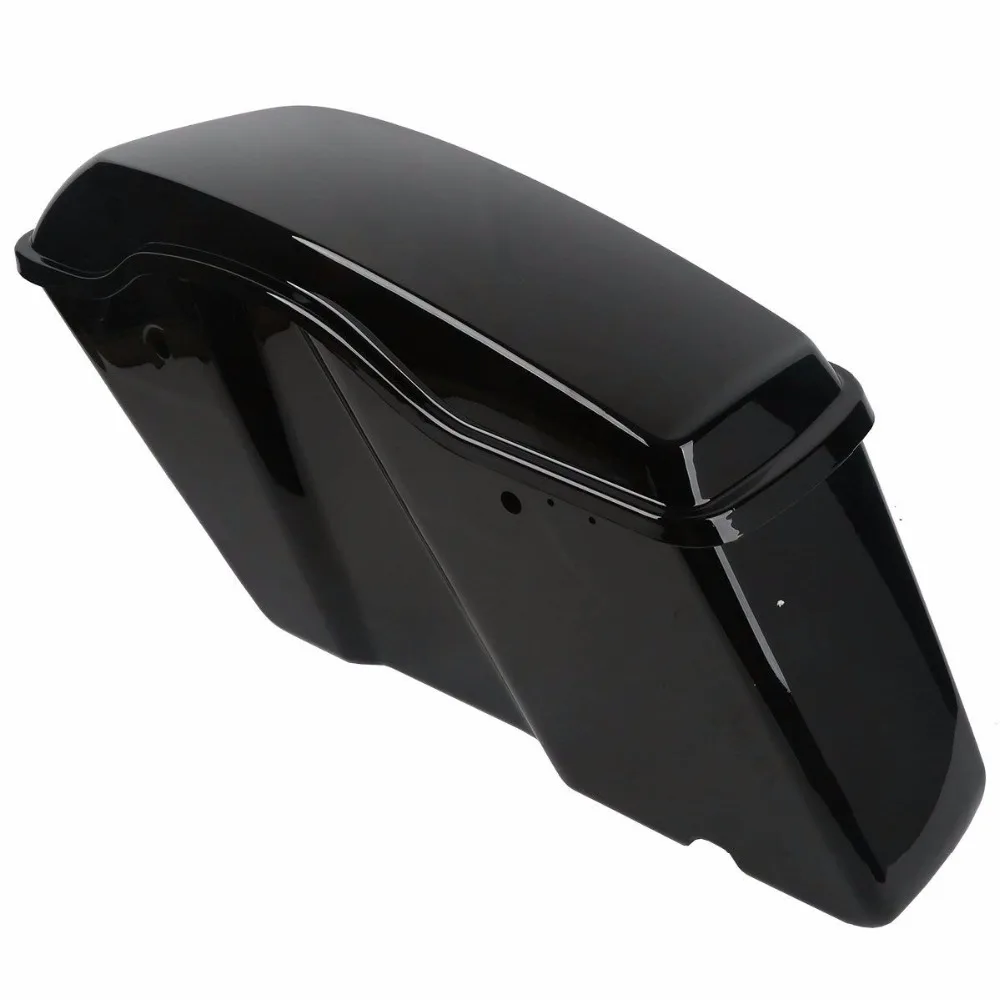 Яркие черные твердые кофры сторона сумка для Harley Touring Road King модель Street Glide FLT FLHT FLHTCU