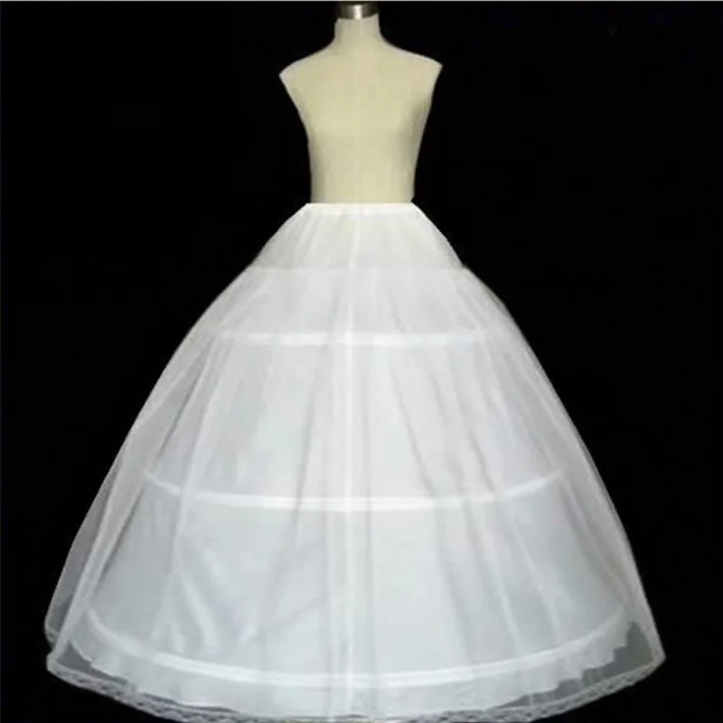 Auf Lager Heißer Verkauf 3 Hoops Ballkleid Bone Full Krinoline Petticoats Für Hochzeit Kleid Hochzeit Rock Quinceanera Kleid Petticoat