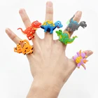 Игрушка на палец 6 шт.компл. Симпатичные Мультяшные динозавры ПВХ кольца из мягкого ПВХ кольцо на палец детский подарок для вечевечерние НКИ