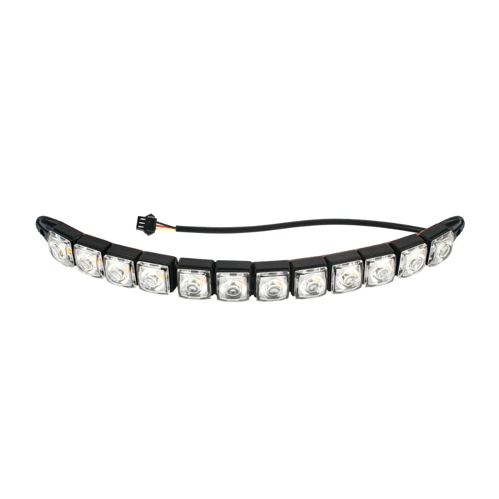 2 шт. 12LED автомобильный COB светодиодный противотуманный светильник Гибкая DRL
