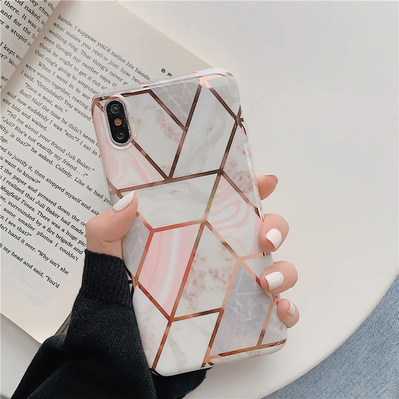 Роскошный Мраморный чехол для iphone XS MAX XR X чехол для iphone 7 8 6 6s Plus Мягкий силиконовый чехол из ТПУ