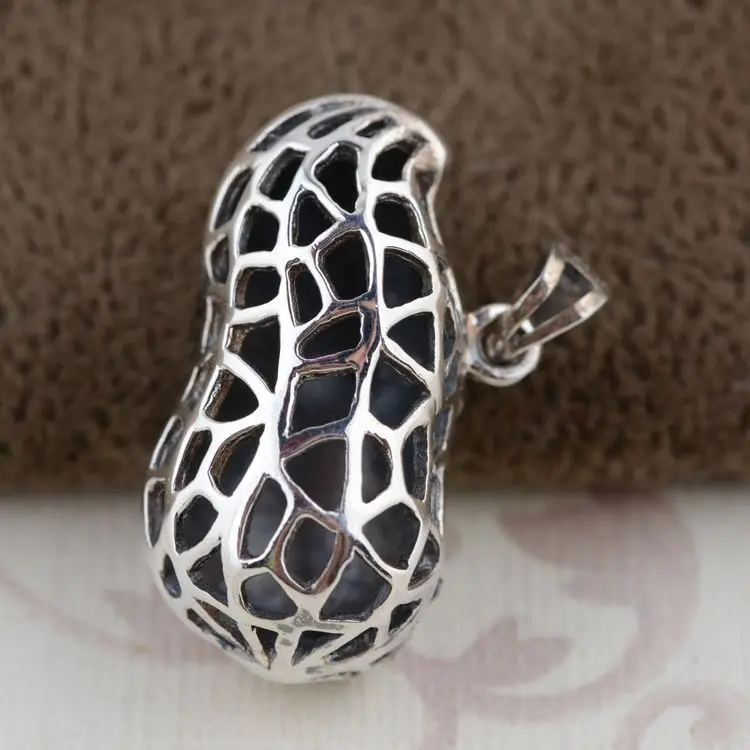 

Thai silver wholesale S925 Sterling Silver Pendant antique style female Pendant Bracelet accessories stereo gourd