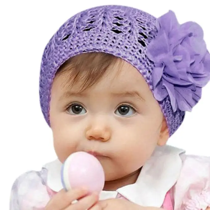ARLONEET Hat Hot Lovely Flower Baby Child Headbands Woolen Yarn Lace Up Girls Kids Infant Band Headband Headwear | Детская одежда и