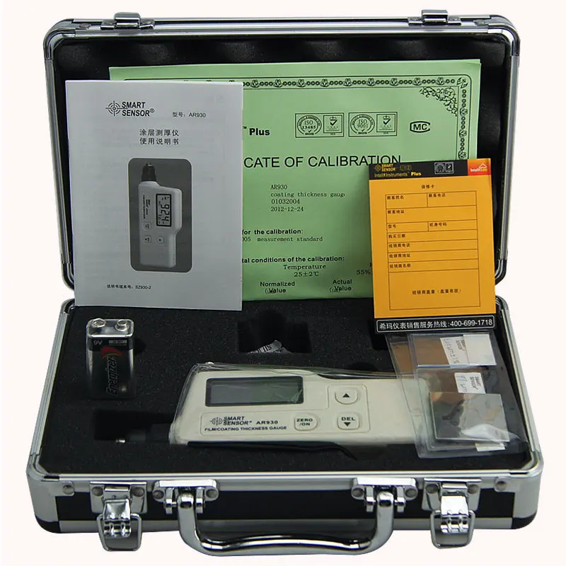 

Smart Sensor 0~1800um Film Coating Thickness Gauge Paint Thickness Meter AR930