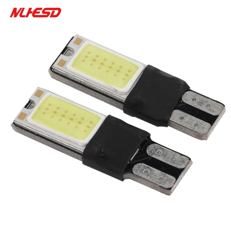 100 шт./лот T10 canbus 194 168 2825 W5W Клин Обратный лампа двухсторонняя 12smd COB светодиодный