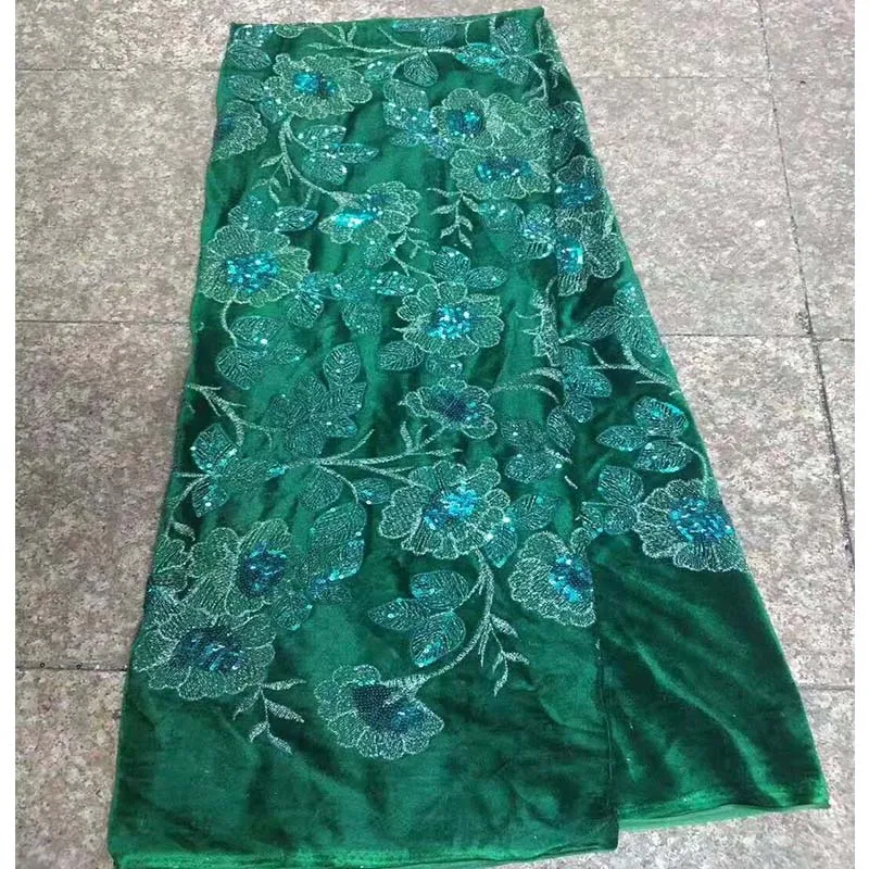 Best Quality African Lace Fabric Blue fabric High Beautiful French Sequins Mesh For Wedding | Дом и сад