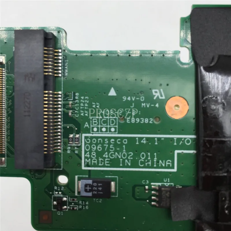 Для E5410 CN 0FHYHD OFHYHD FHYHD 09675 1 488.4gn02. 011 USB/ RJ 45 Vostro USB VGA Prot Ethernet плата питания