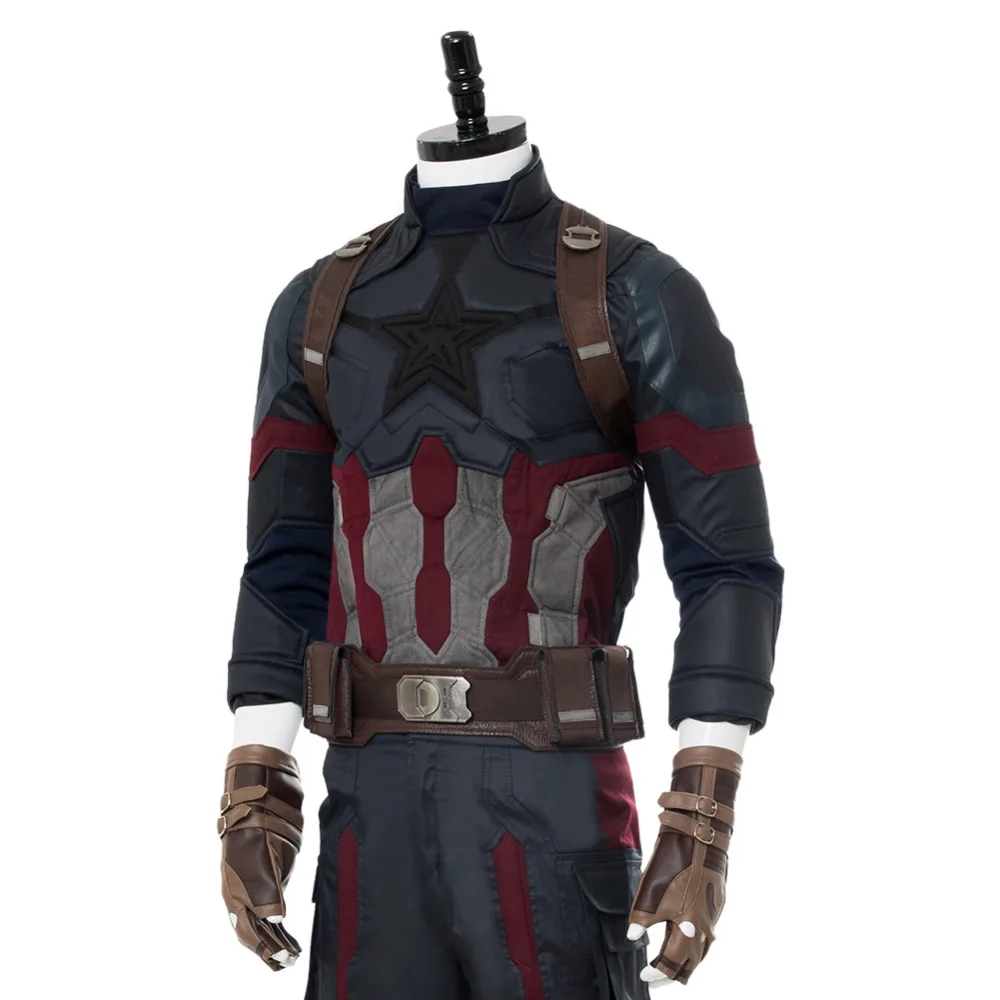 Косплей костюм Мстители: Бесконечная война Капитан Америка Steven Rogers косплей костюм новая версия для взрослых мужчин Хэллоуин