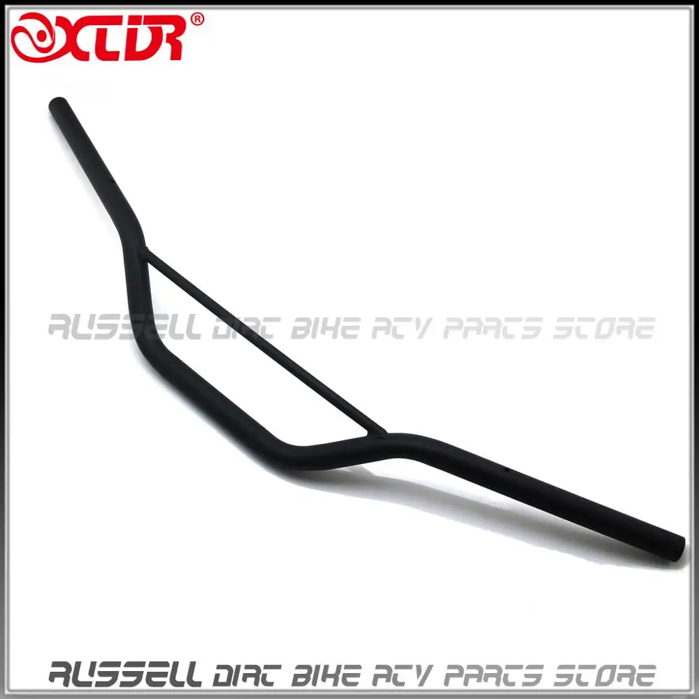 Винтажные Ретро руль 22 мм для Honda CRF KTM, YAMAHA YZF Kawasaki KXF Suzuki WRF RM Bobber Chopper внедорожный руль - Цвет: Black