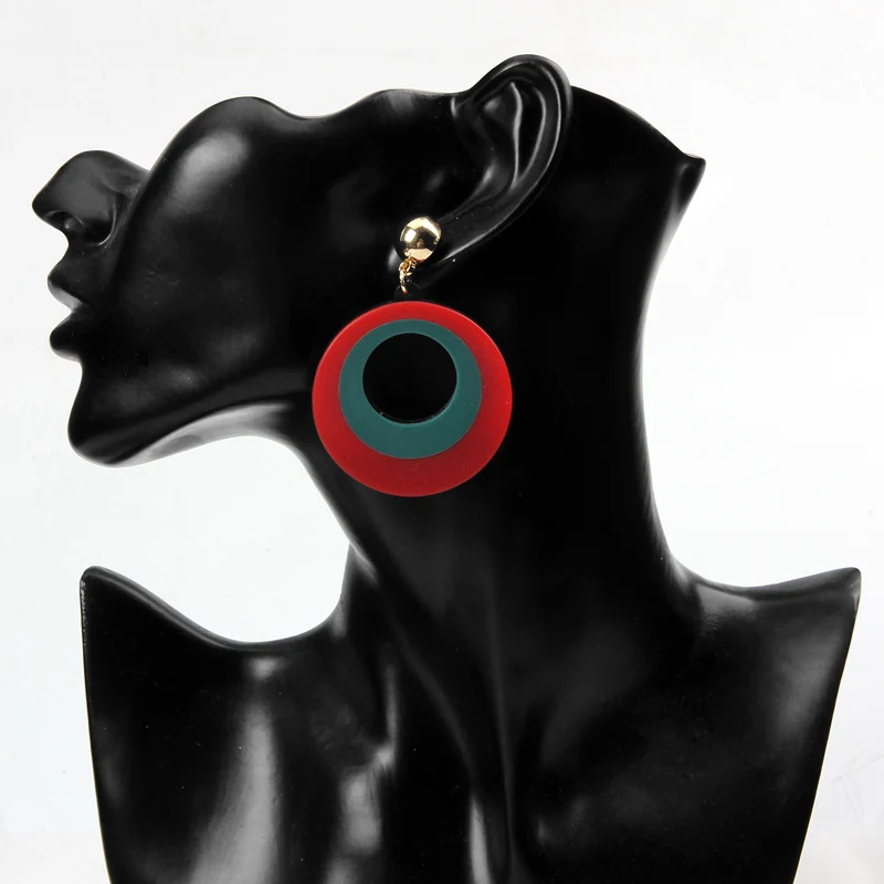 Женские акриловые серьги капли Beadsland круглые в богемном стиле подарок для