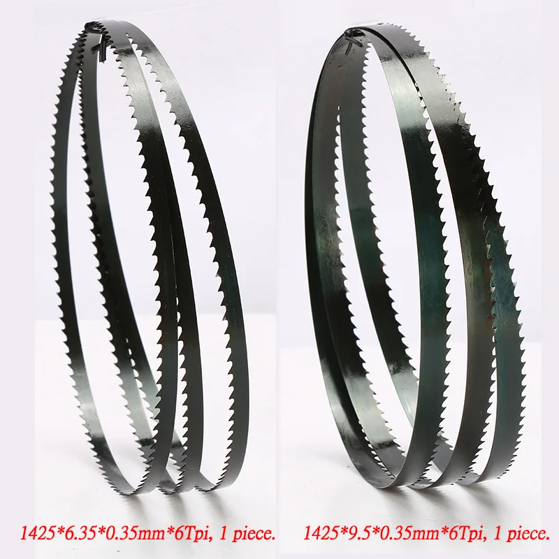 Package A 2 шт. " ленточные пилы 1425 мм x(ширина: 3 мм, 6,35 мм, 9,5 мм) x 6 или 14Tpi, деревообрабатывающие ленточные пилы режущие кривые(Смешанная упаковка - Цвет: Package A