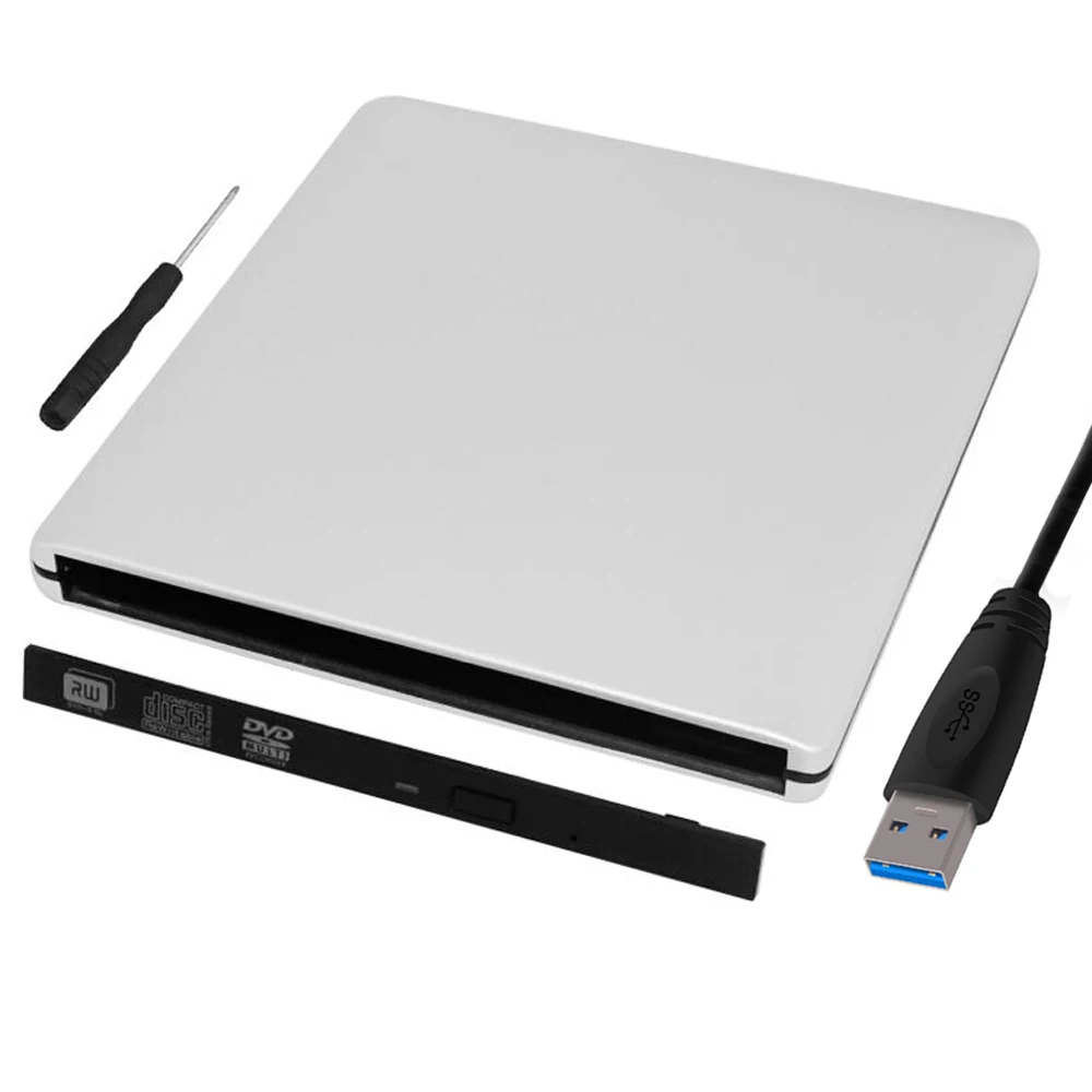 Алюминиевый 9 5 мм USB 3 0 внешний DVD Оптический привод Корпус SATA II Внешний корпус