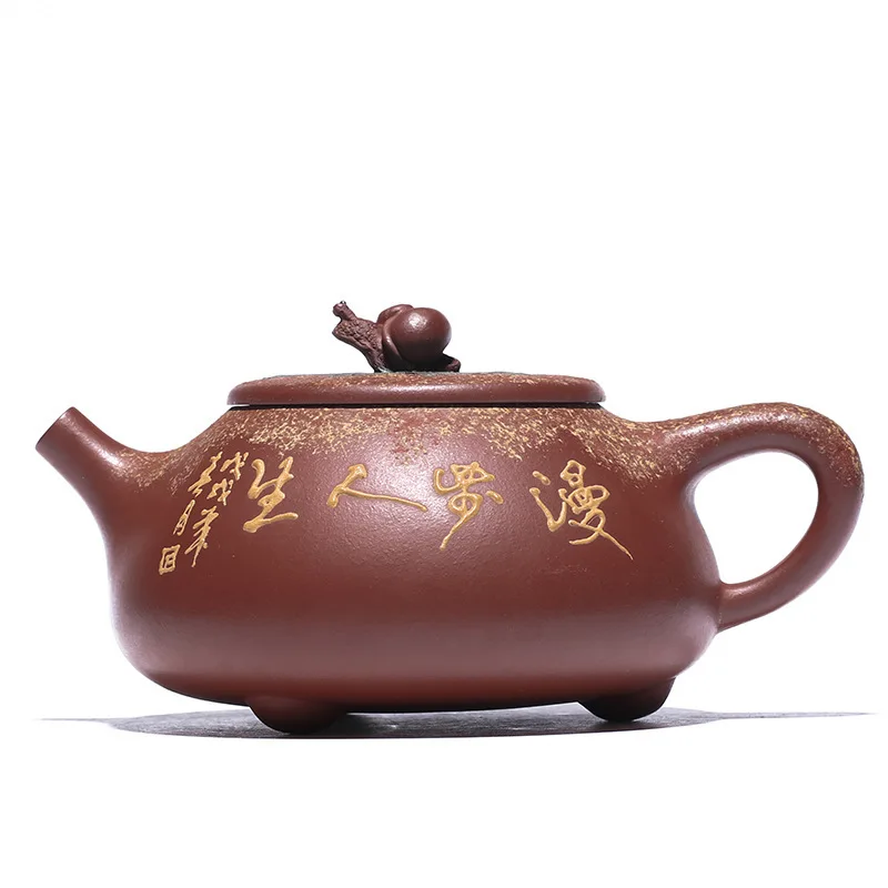 Кастрюля из фиолетового песка Yixing руда кастрюля ручной работы камня для прогулок