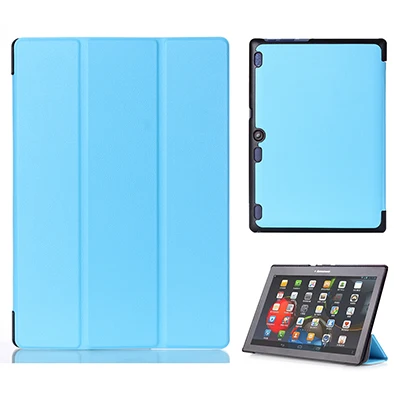 Крышка чехол для lenovo Tab 2 A10-70F A10-70L A10-30 X30F 10,1& TAB 3 10 рабочих дней(TB3-X70F) Искусственная кожа чехол+ Защитная пленка на экран+ стилус - Цвет: LV Tab2 A10 KST BU