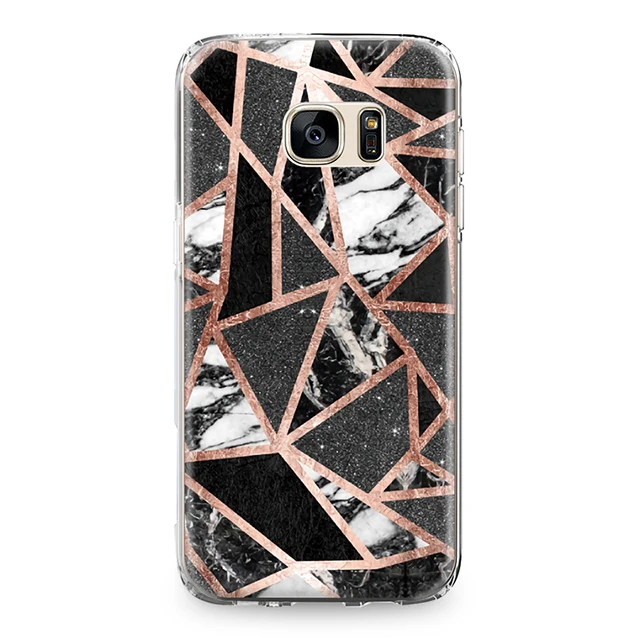 Для samsung Galaxy J3 J5 J7 A3 A5 A8 мягкий чехол для задней крышки с каймой золотистого цвета мозаика Мрамор силиконовый чехол с бантом Fundas - Цвет: 3117