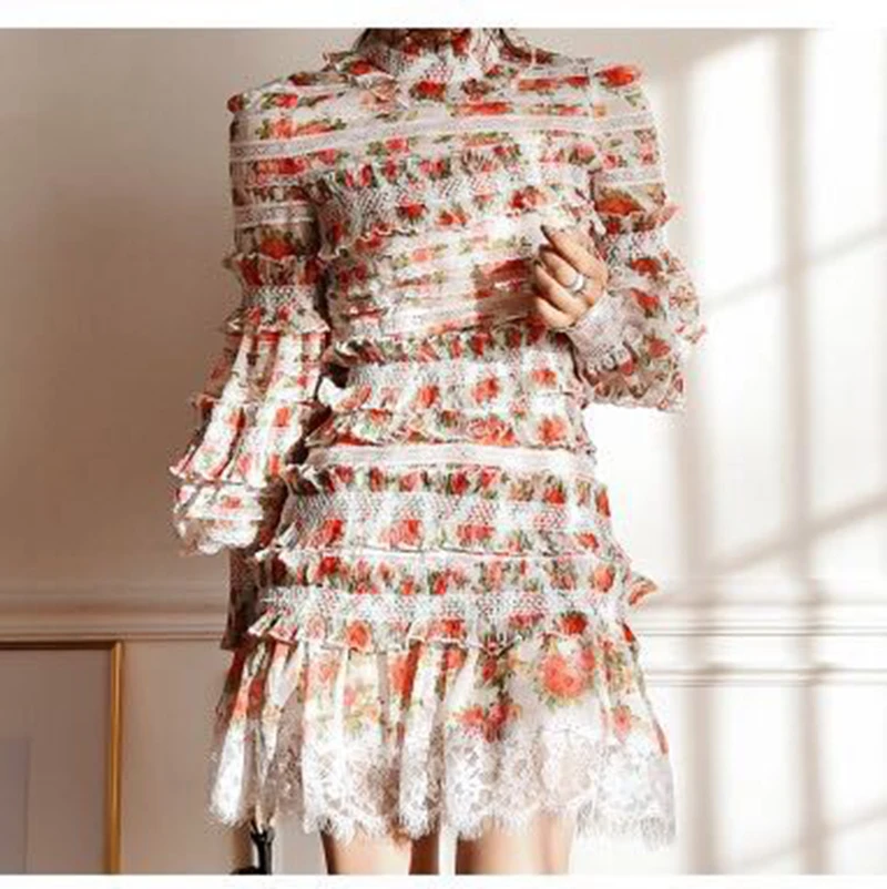 ZIM Дизайнерские летние женские комплекты подиумная Цветочная печать фонарь