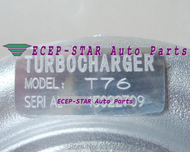 Бесплатная доставка Турбокомпрессор турбина T76 с водяным охлаждением: A/R 0 68 Comp: 80