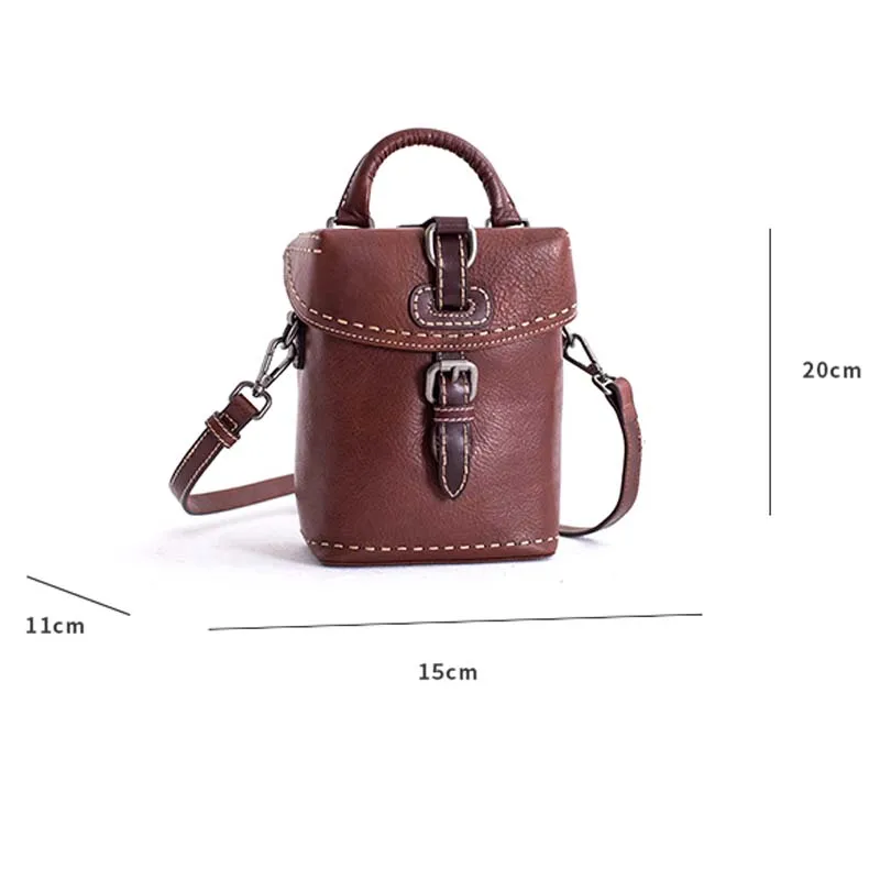 

EUMOAN 2020 new leather retro handmade suede leather art leisure college wind shoulder bag handbag