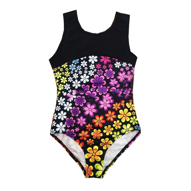 

gymnastics leotard for girls flower printing holographic dance leotard gymnastic swimsuit girls gymnastic leotards kids