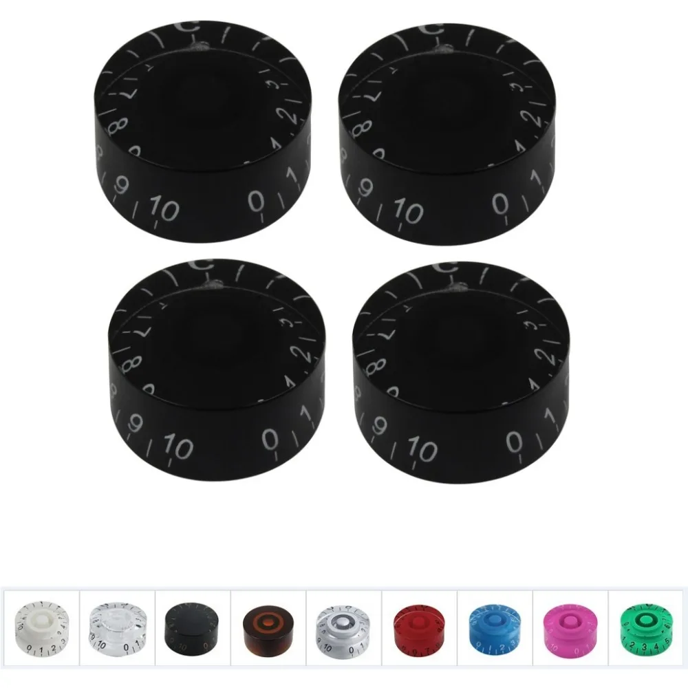 Новинка 4 шт. ручки для электрогитары с контролем скорости черный тон громкость