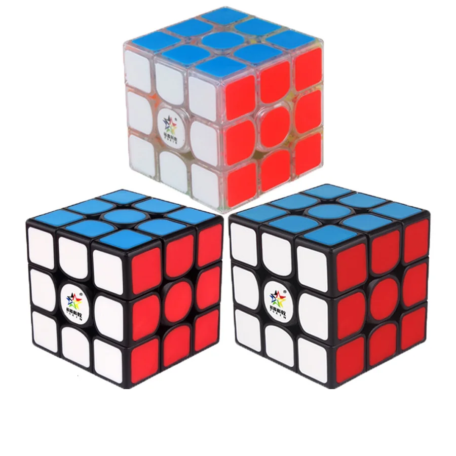 Yuxin Kylin V2M 3x3x3 Magnetic Magic Cube Square Cube Puzzle Toy for Brain Training - Black Background and Dark Red Paster