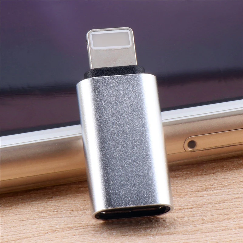 Сплав Тип c женский 8-контактный адаптер USB кабель зарядный конвертер для IPhone 8 7 6 6S Plus X XR XS Ios синхронизация данных разъем