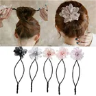 Повязка для волос женская, с жемчужинами и французскими бутонами